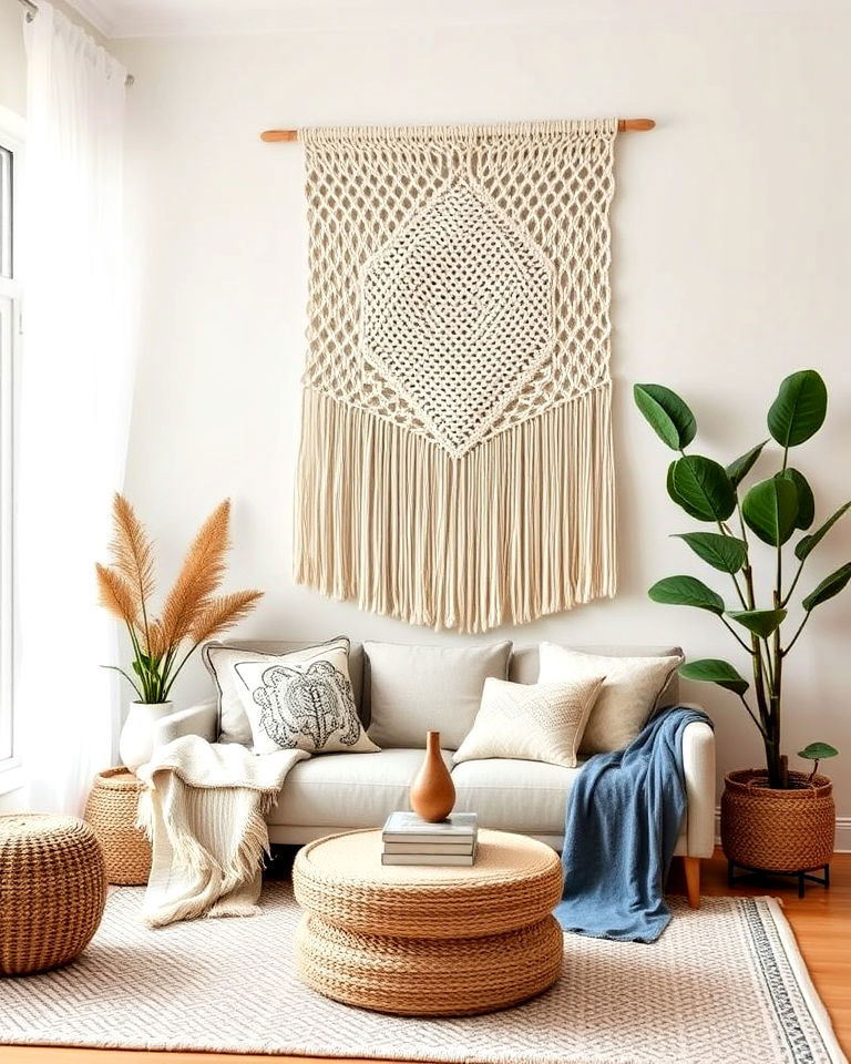 macramé wall hanging design