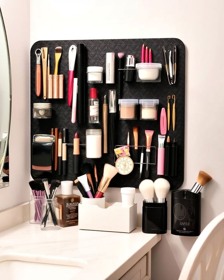 magnetic board vanity organization