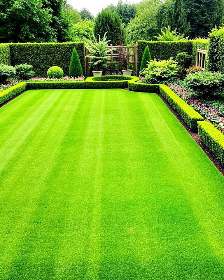 manicured lawn sections