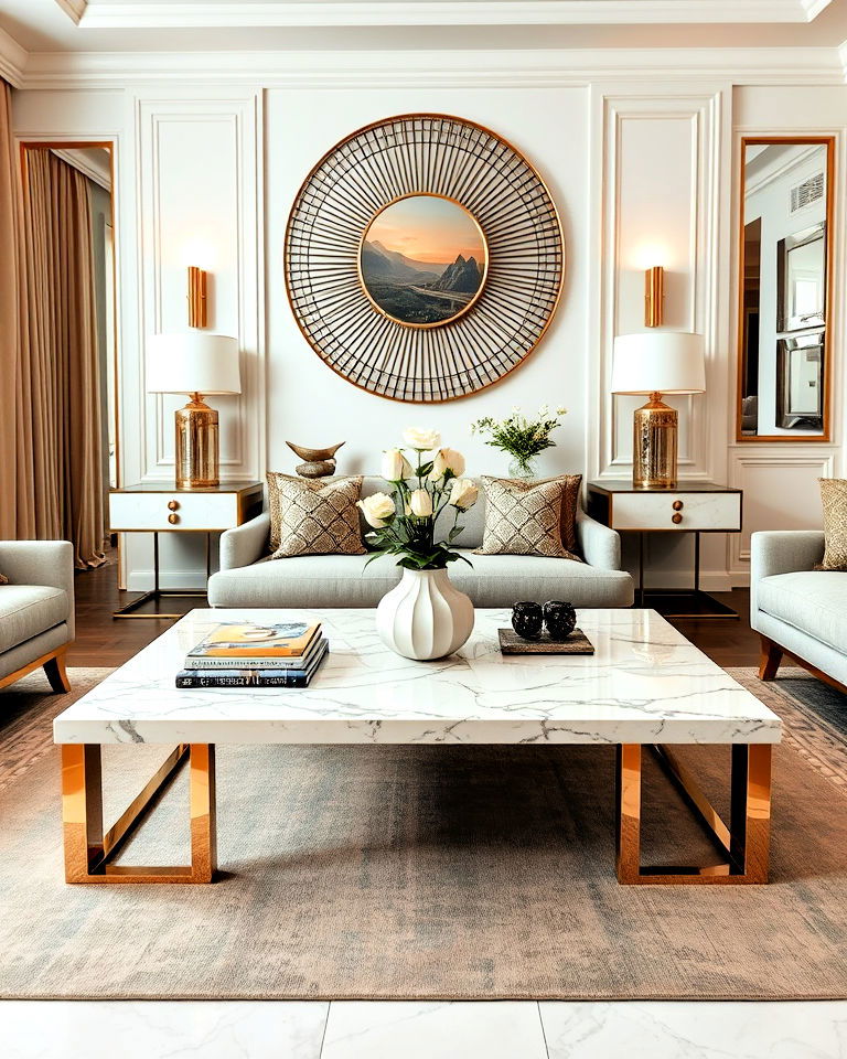marble or glass coffee tables