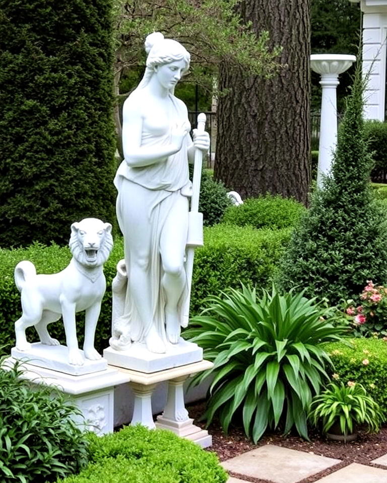 marble statues for formal garden