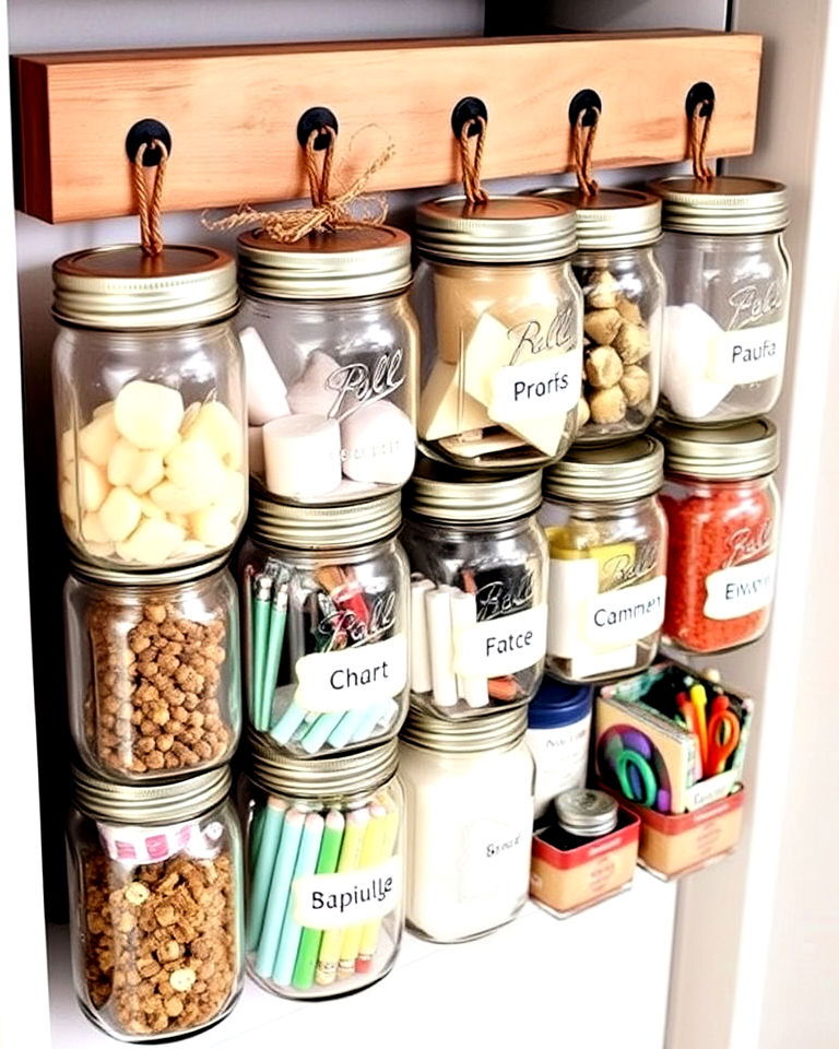 mason jar organizer