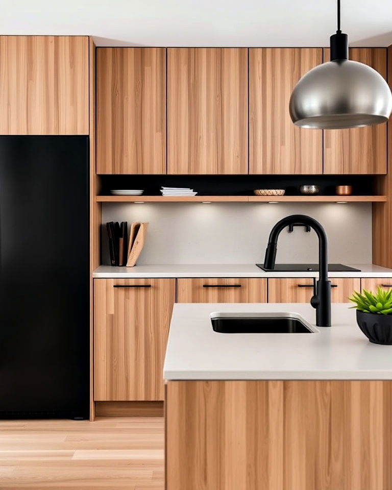 matte black accents kitchen