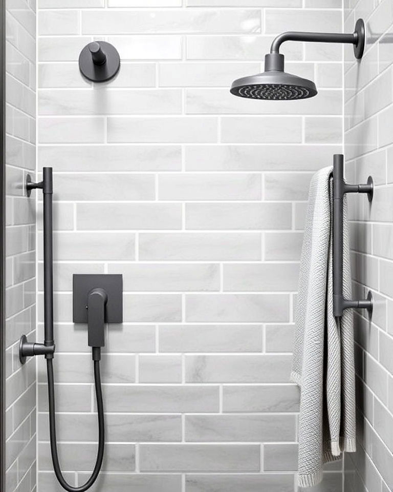 matte gray fixtures for bathroom