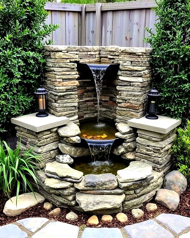 maximize space with a corner waterfall