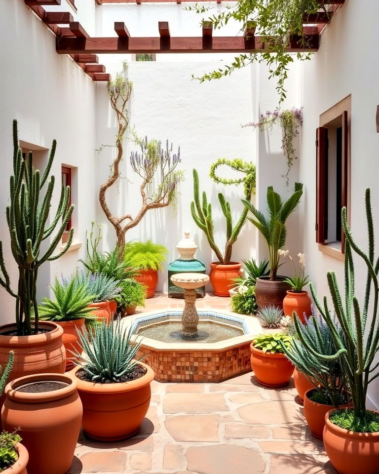 mediterranean inspired courtyard