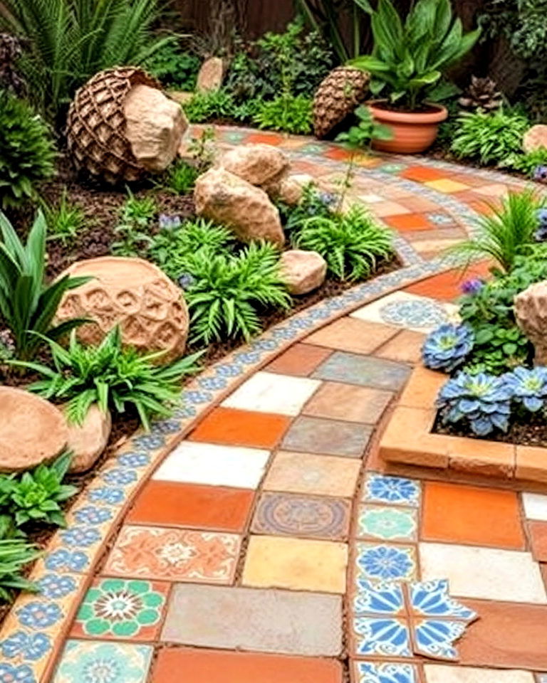 mediterranean inspired tile borders