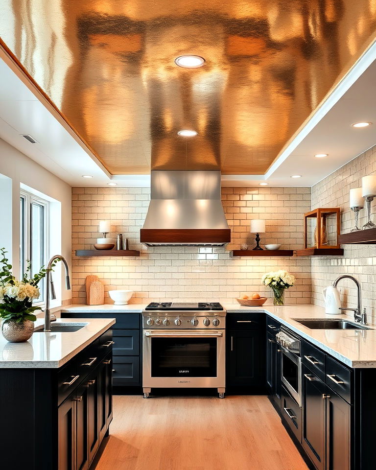 metallic accent for glamour