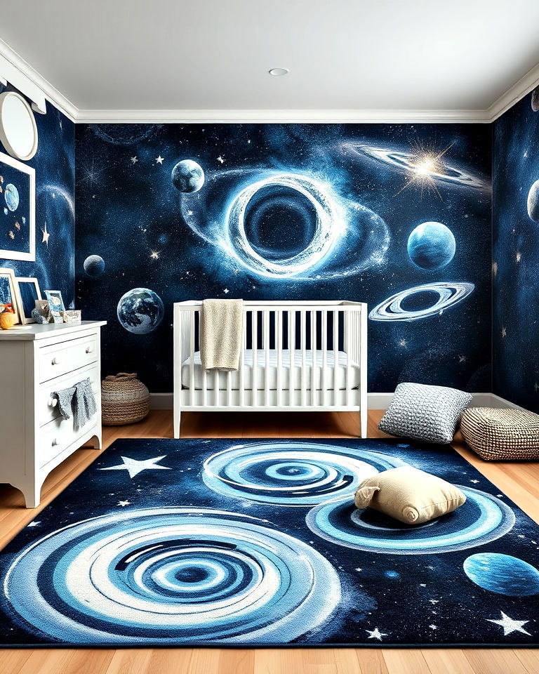 milky way patterned rug