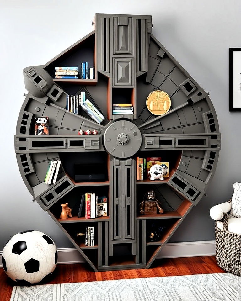 millennium statement falcon bookshelf