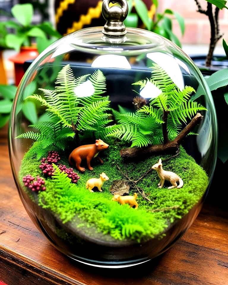 miniature forest terrarium for lovers of nature