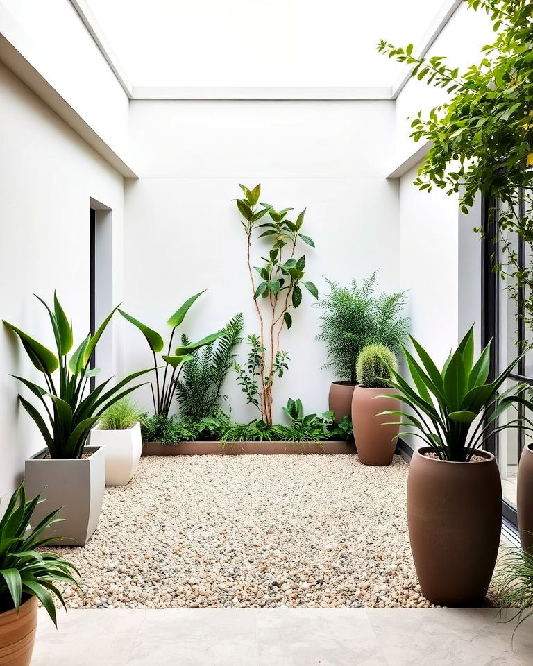 minimalist design courtyard garden