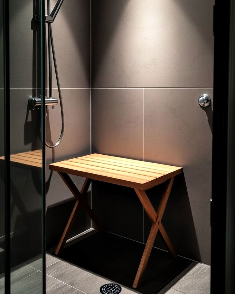 minimalist fold down bench