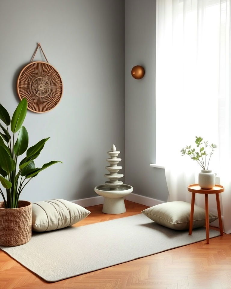 minimalist mindfulness corner