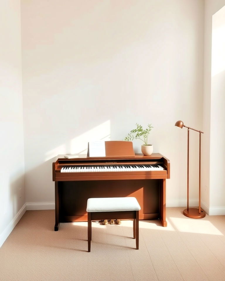 minimalist piano room design