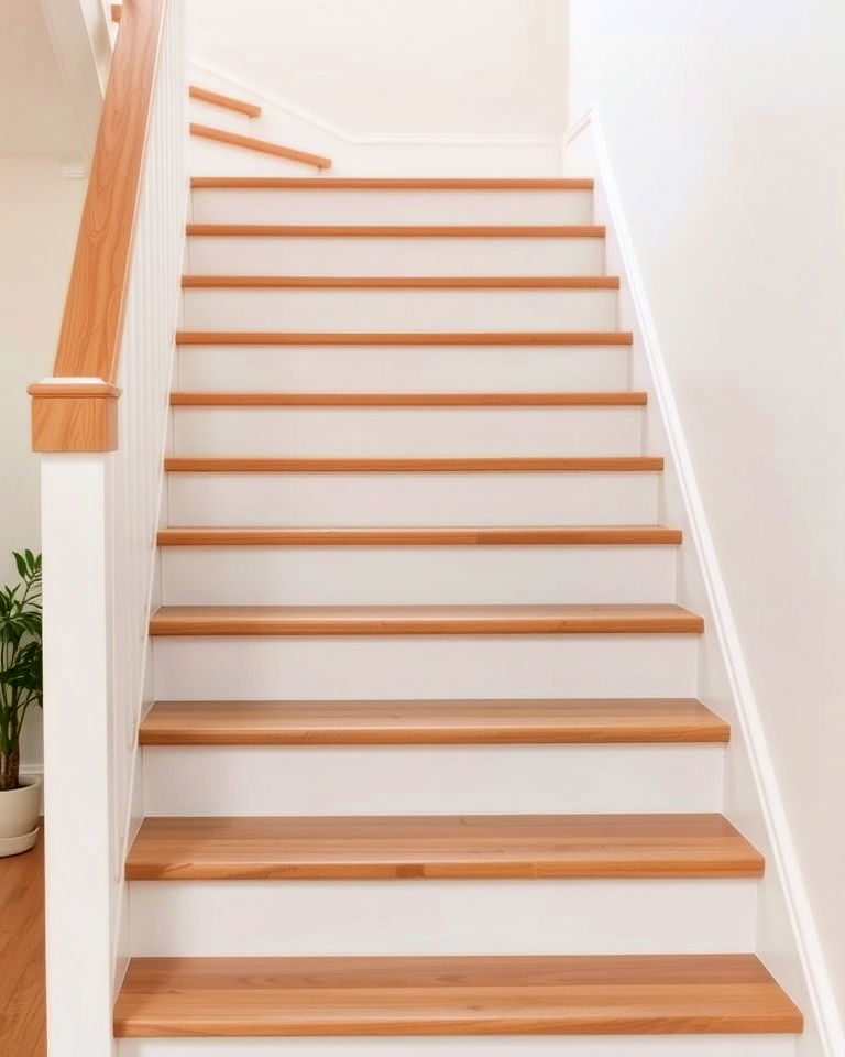minimalist scandinavian inspired stair risers