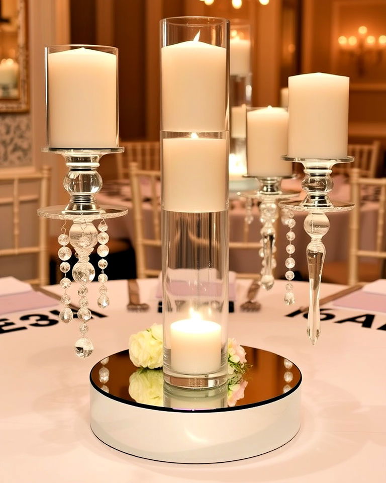 mirror and crystal accents