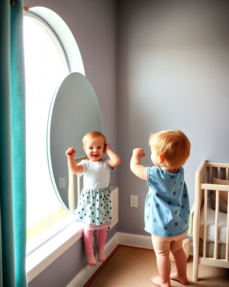 mirror at child’s eye level