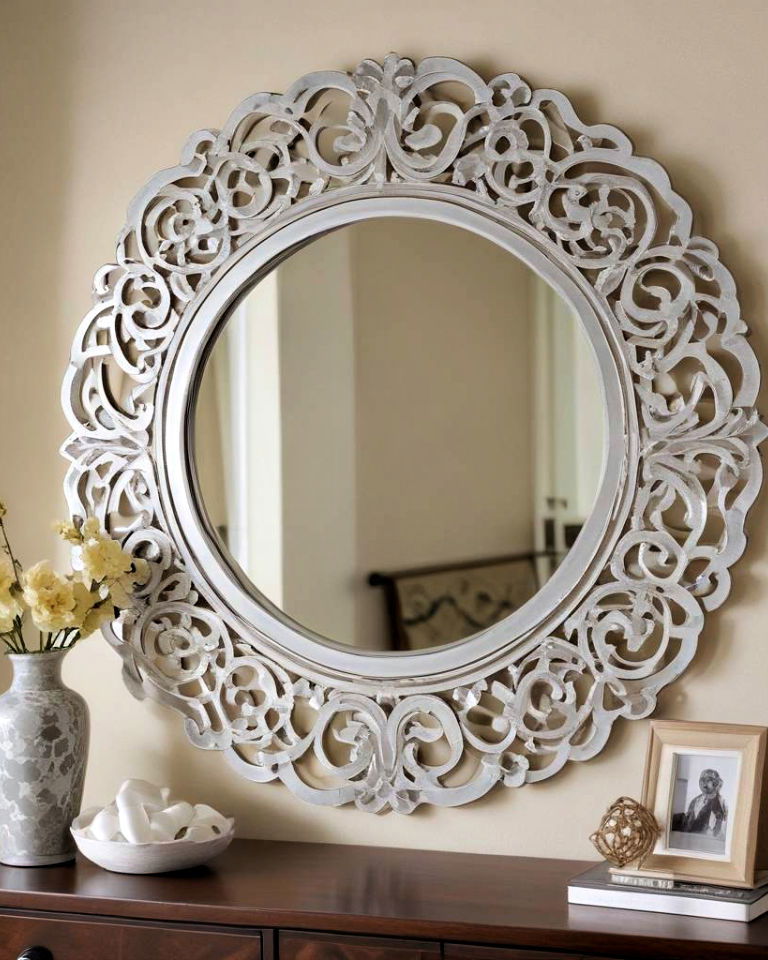 mirror with decorative overlay