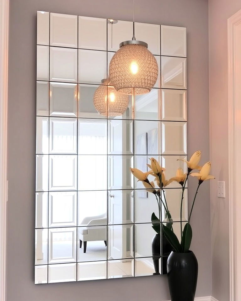 mirrored tiles for a mosaic effect