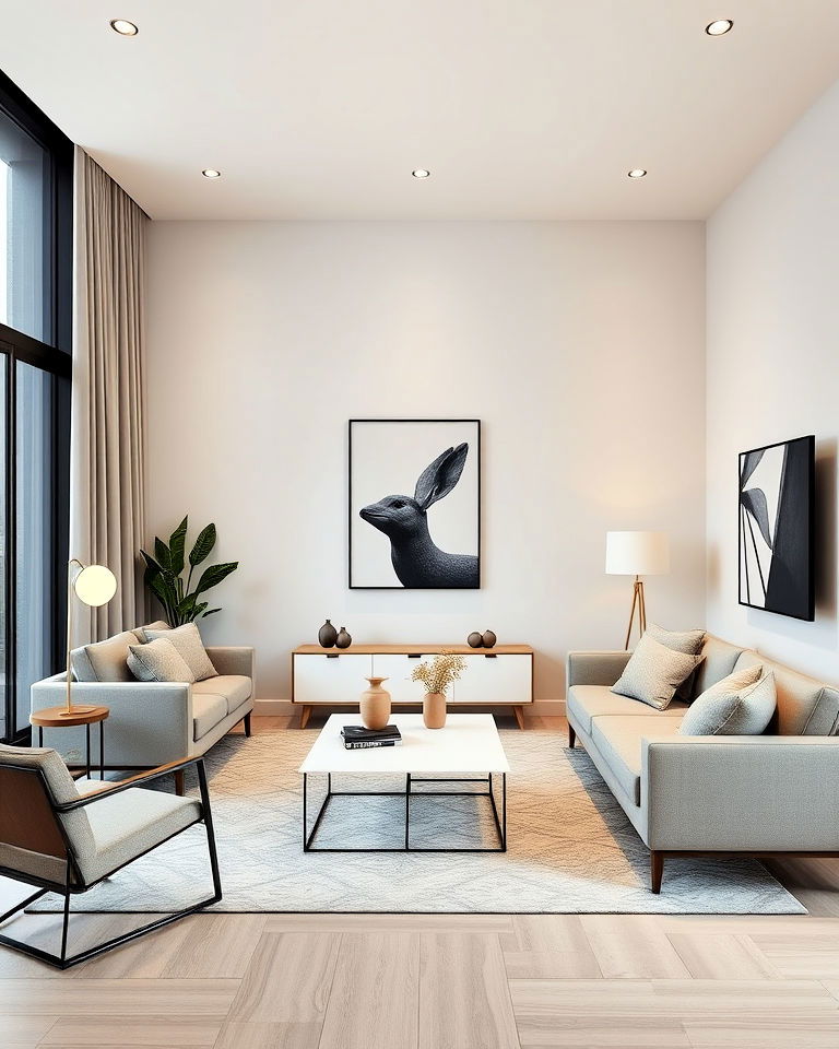 modern and comfortable living room