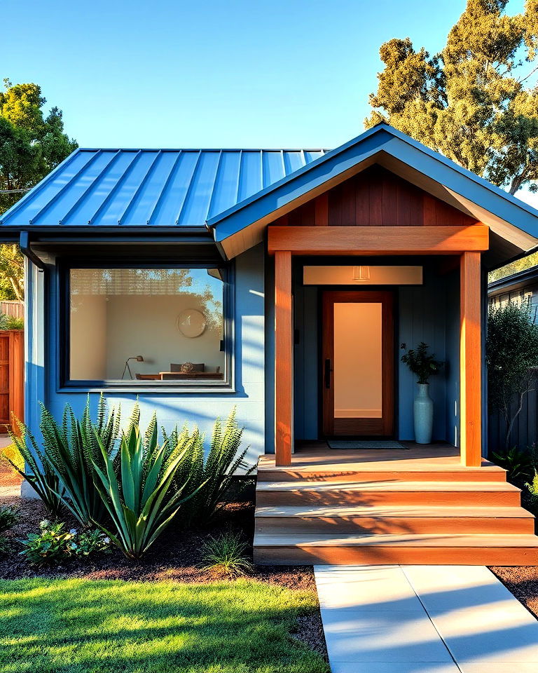 modern bungalow with sleek lines design