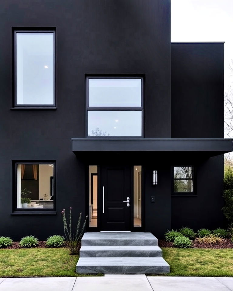 modern dramatic all black exteriors