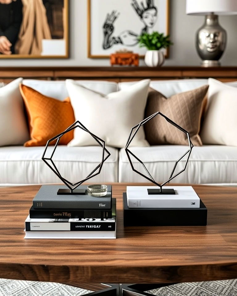 modern geometric sculptures centerpiece