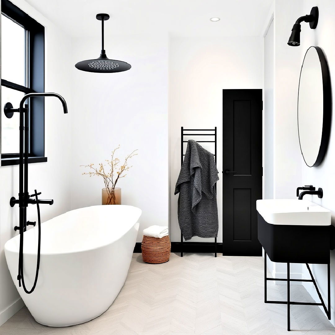 modern matte black fixtures