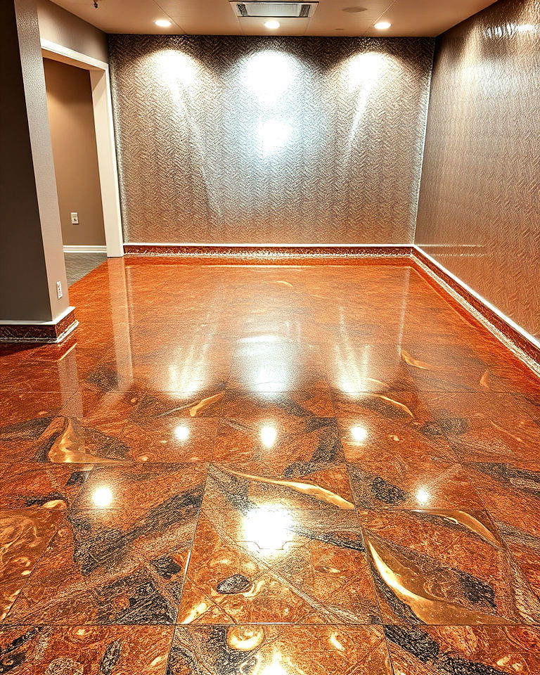 modern metallic epoxy floor