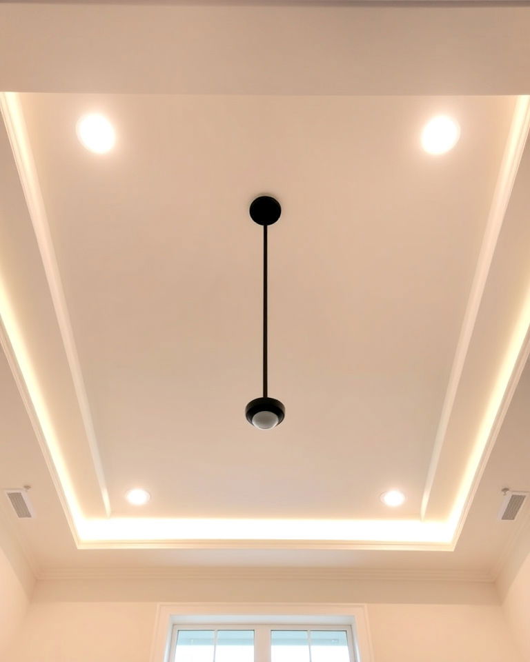 modern recessed lighting with tray ceiling