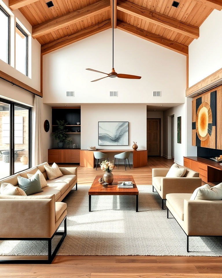 modern rustic living room