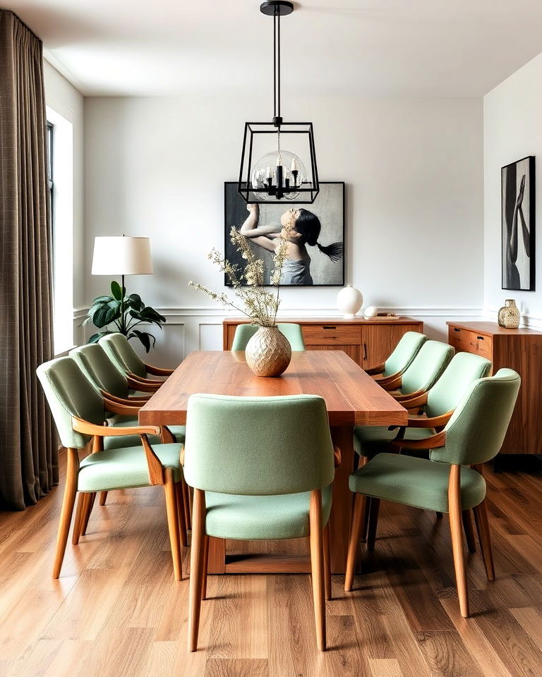 modern sage green dining chairs