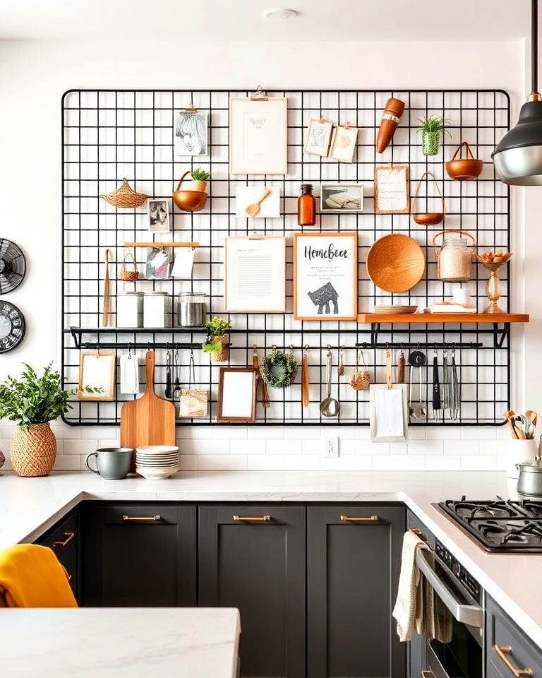 modern wall grids for organizing
