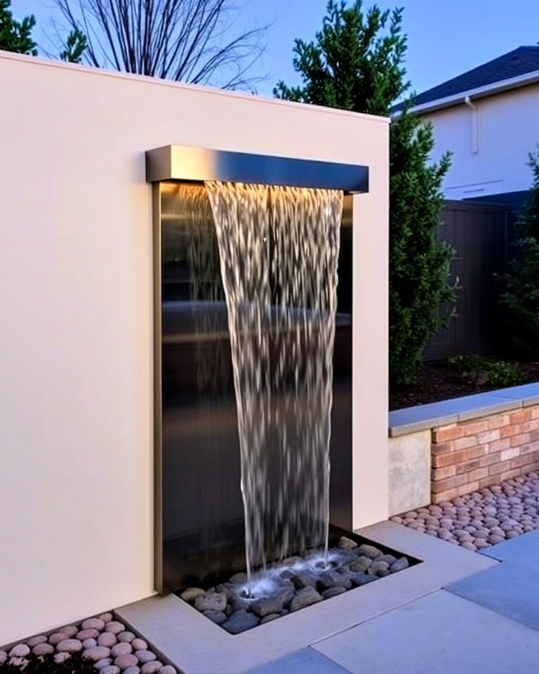 modern wall mounted waterfall
