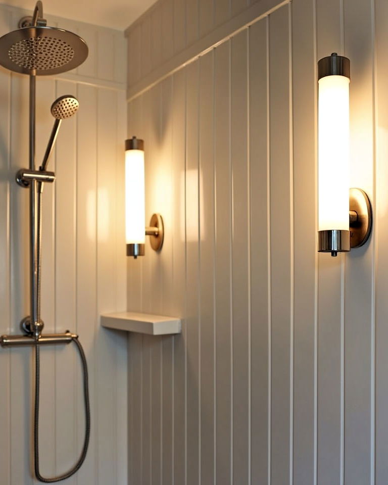 modern wall sconce shower lighting