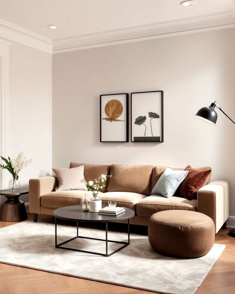 monochromatic color scheme for small living room