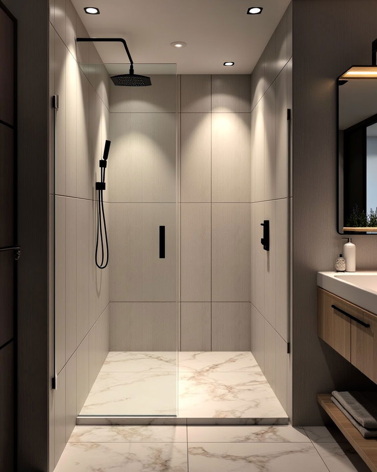 motion sensor shower lighting design