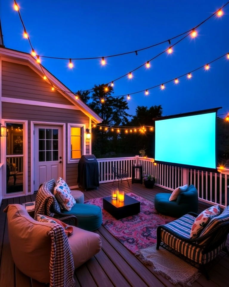 movie night setup