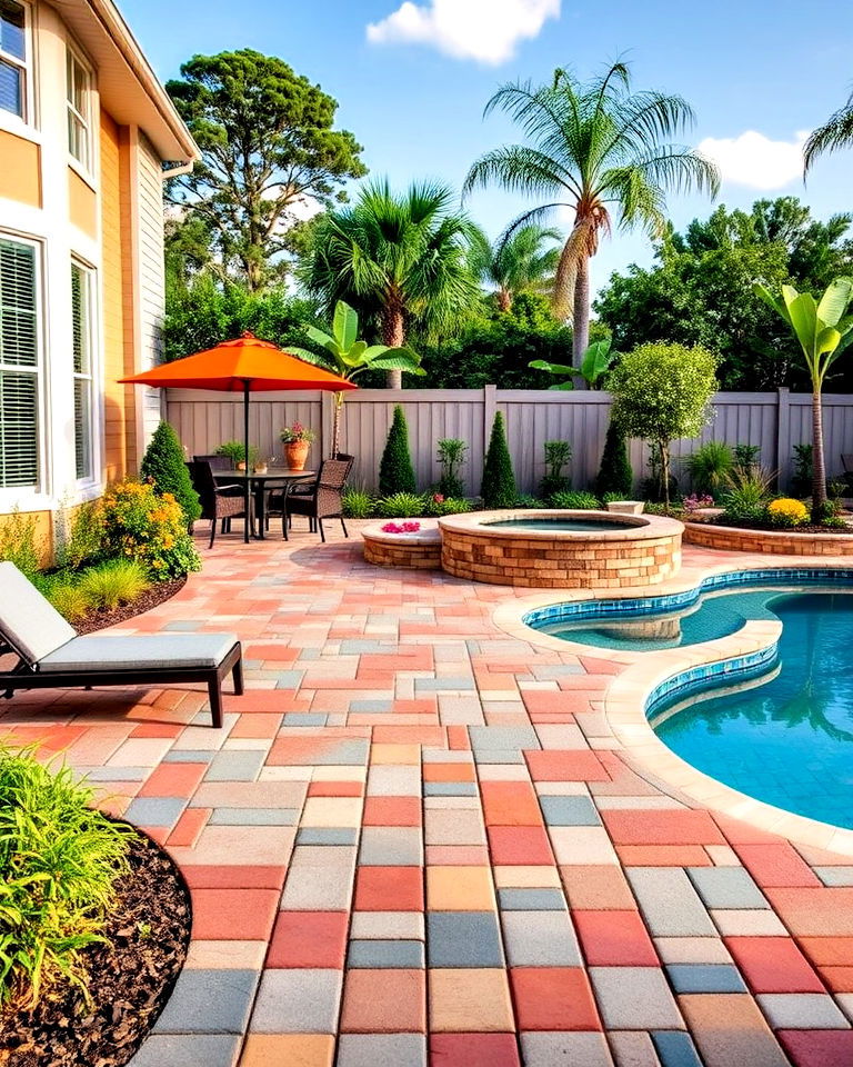 multi color pavers for vibrant creativity