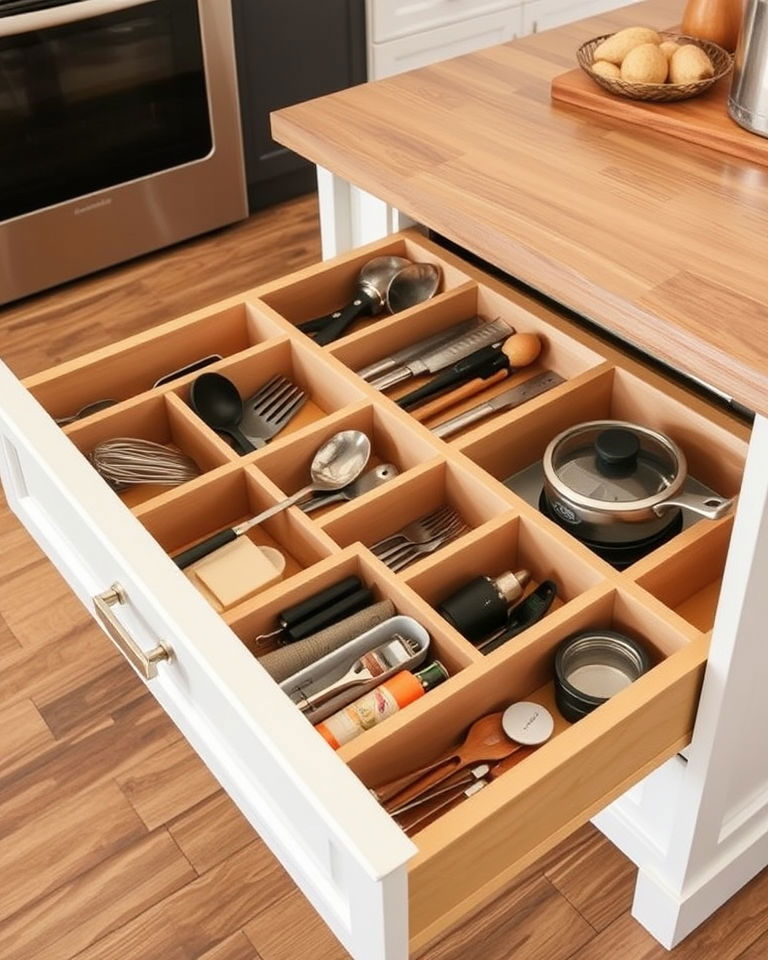 multi compartment storage drawers