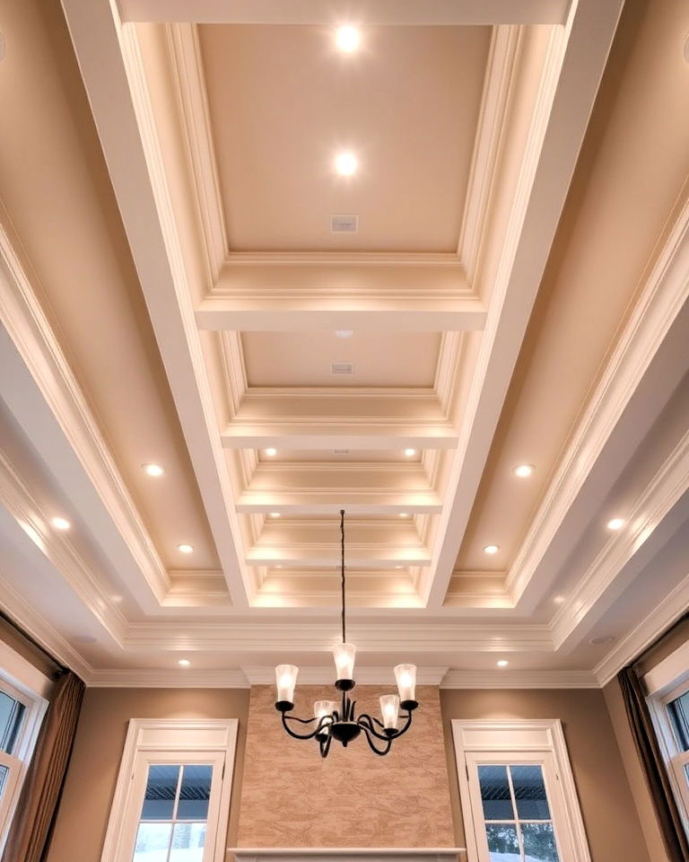 multi layered tray ceiling for large room
