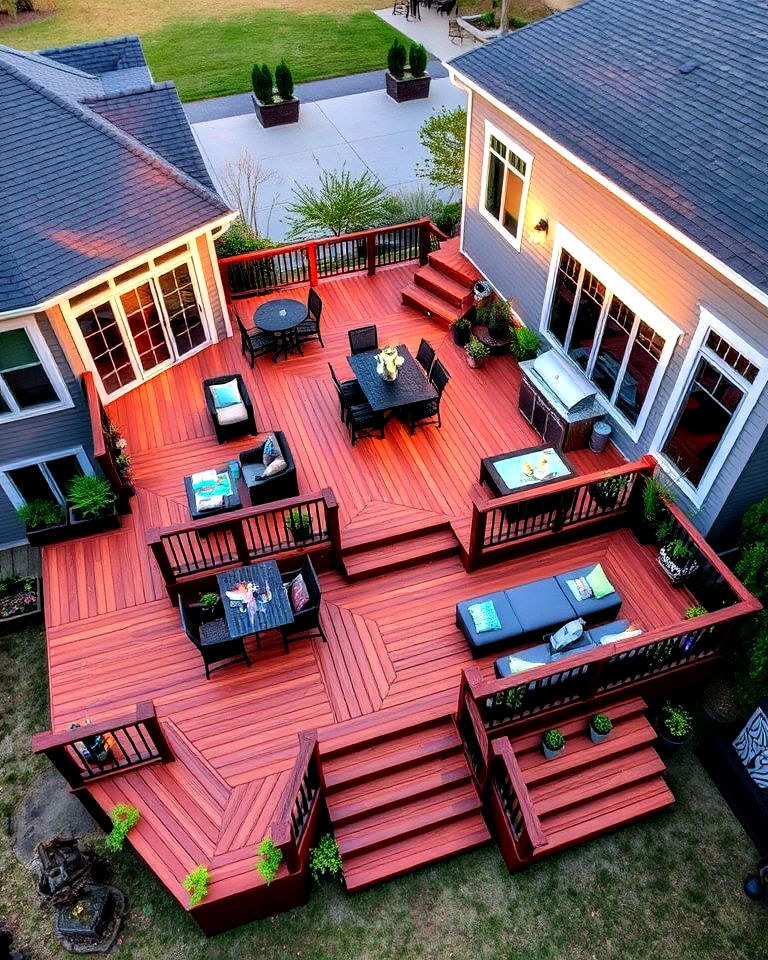 multi level deck for entertaining
