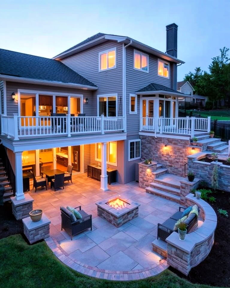multi level patio extension