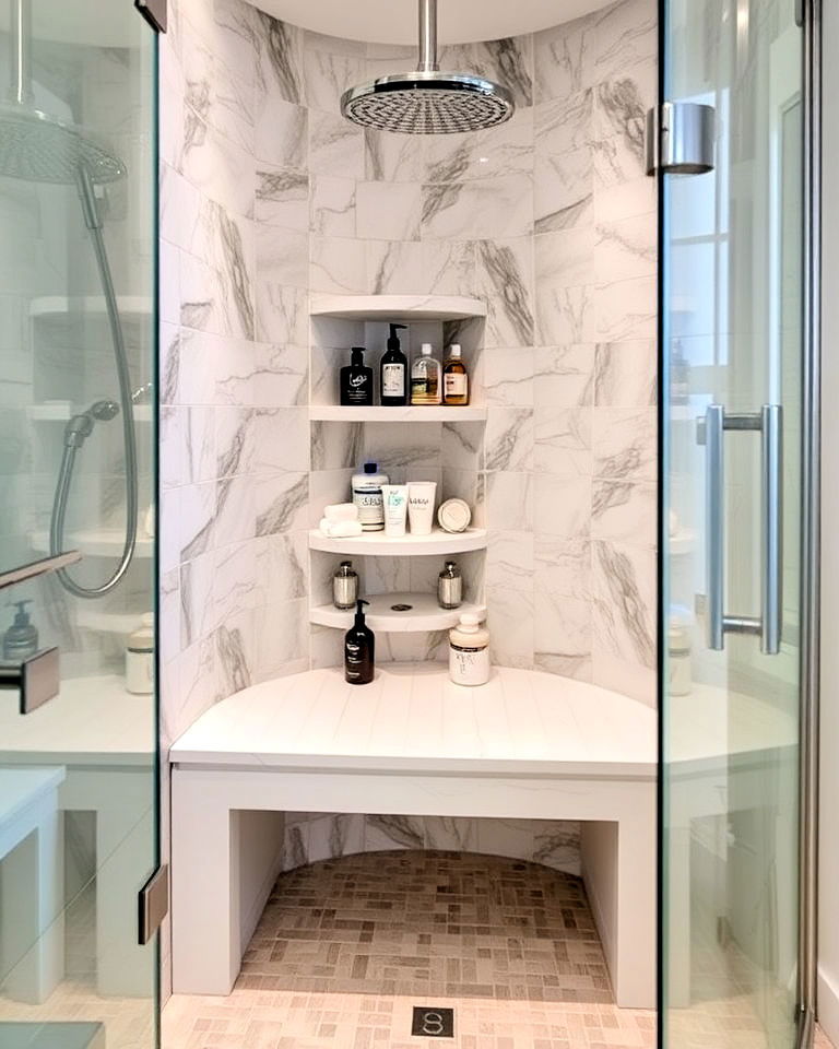 multi level shower bench