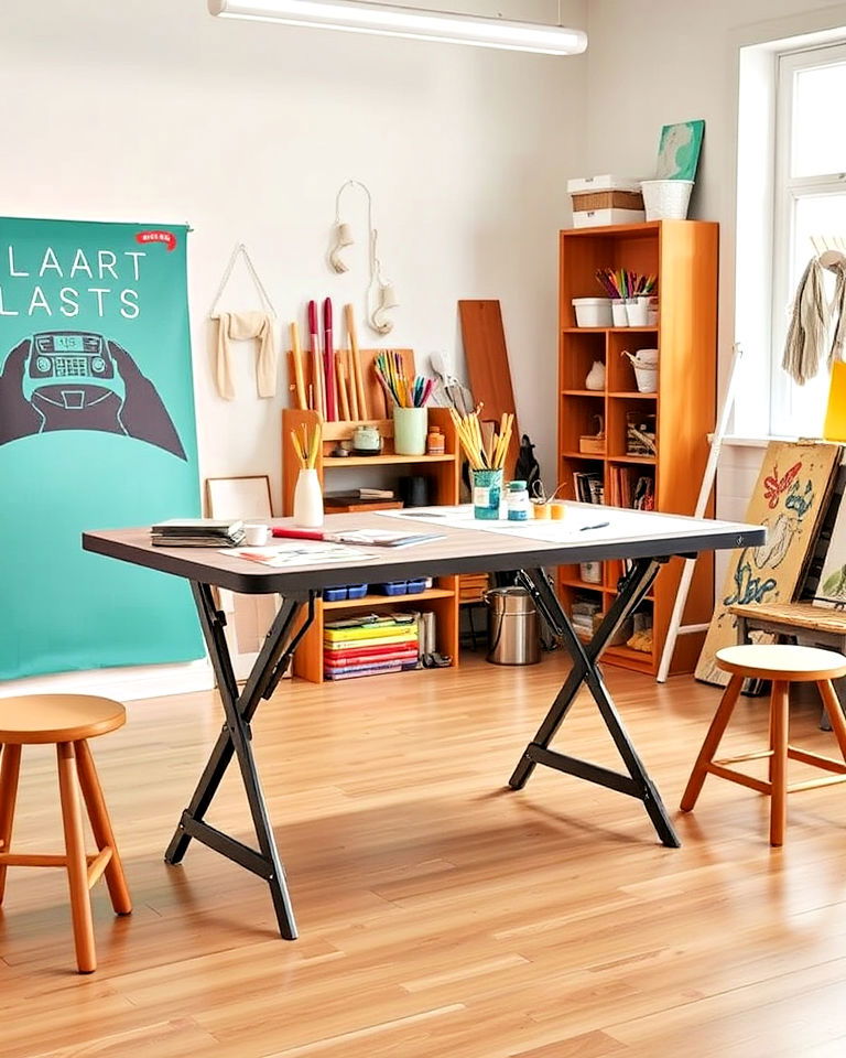 multi purpose art room folding table
