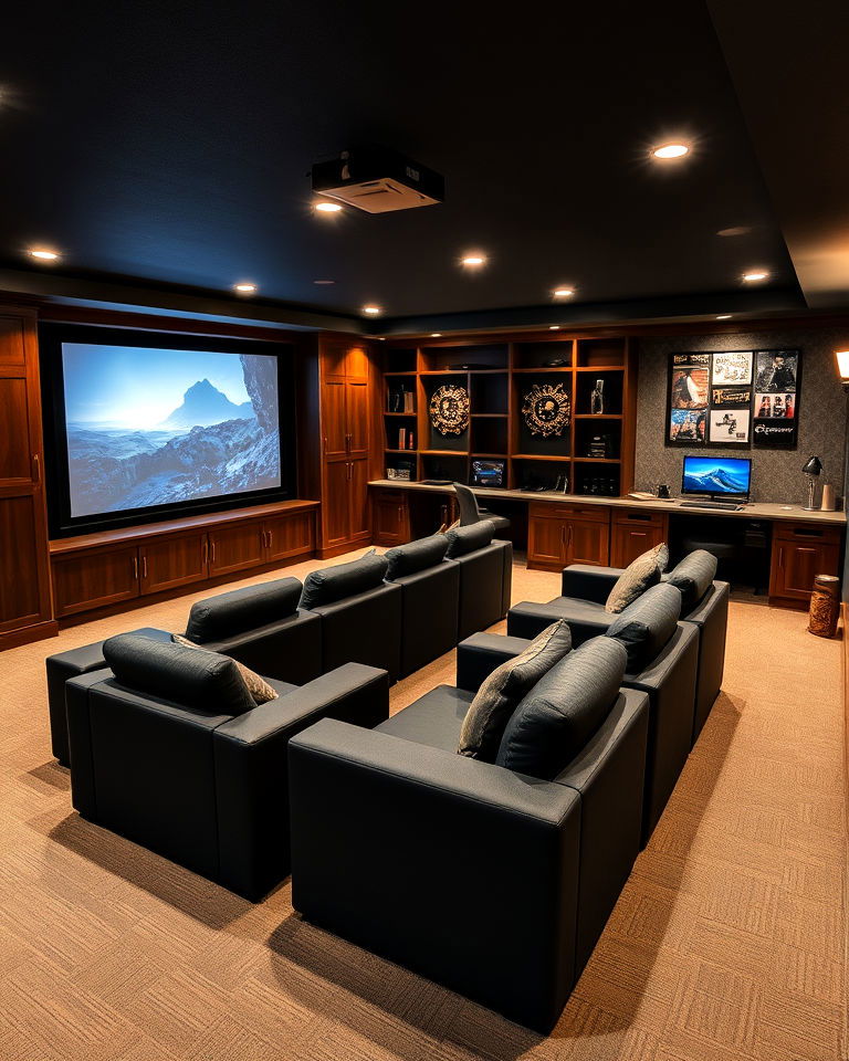 multi purpose basement home theater
