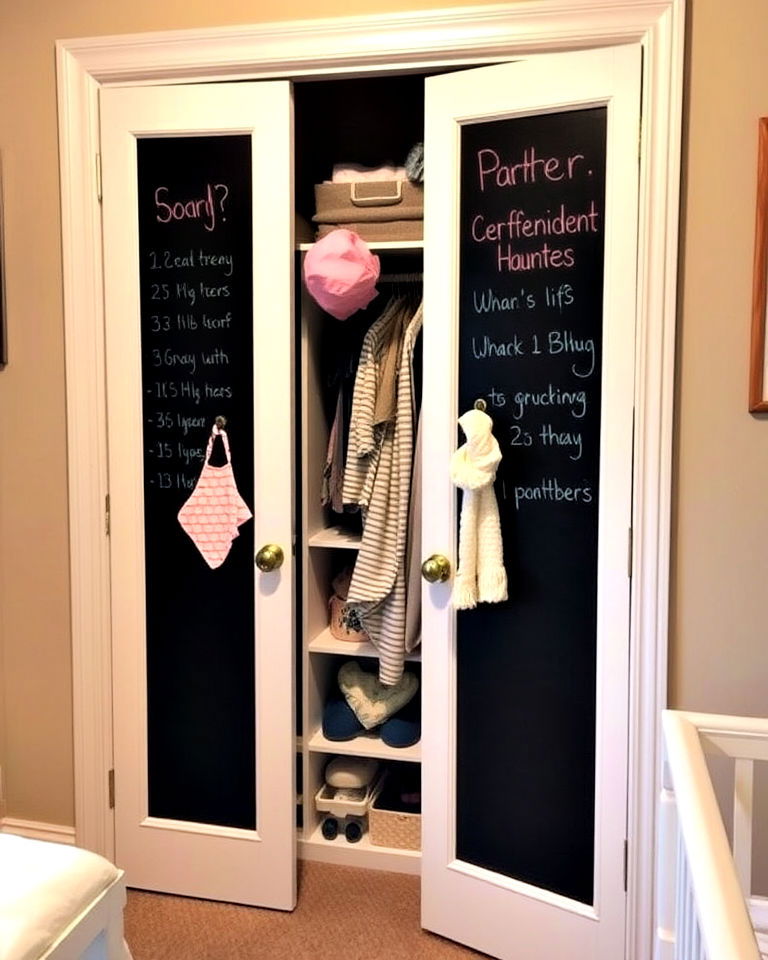 multi purpose chalkboard closet doors