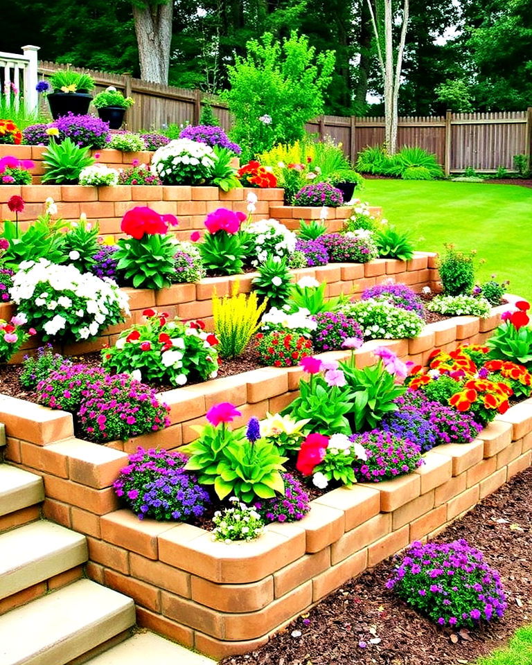multi tiered flower garden