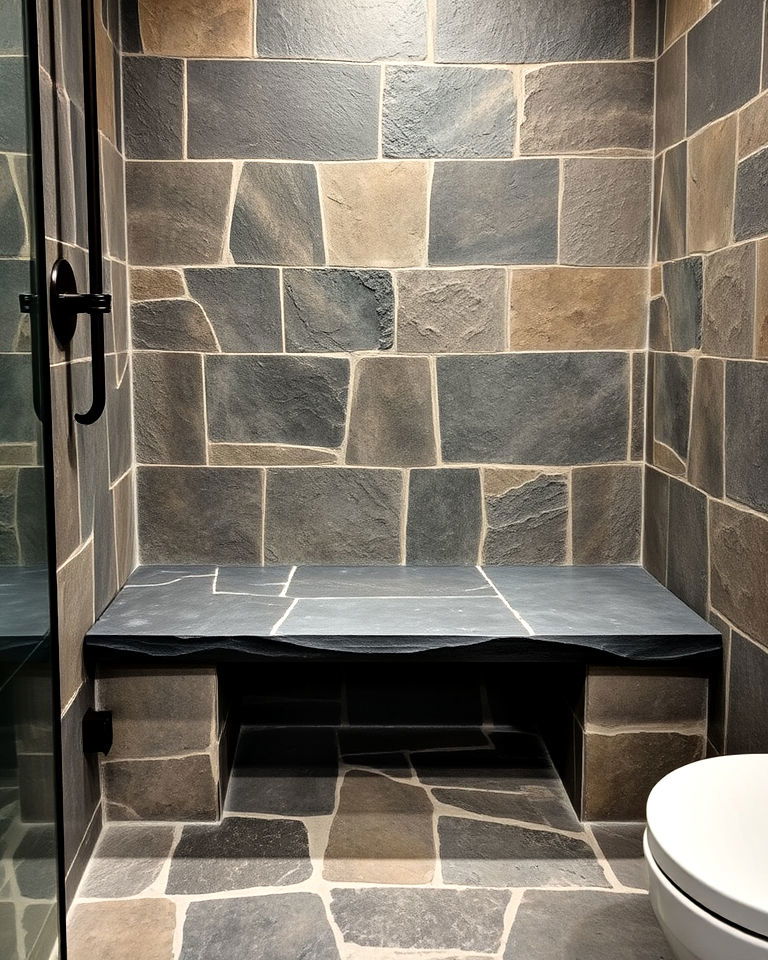 natural slate bench
